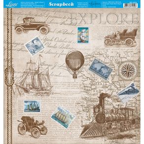 Papel Scrapbook Litoarte->SD->Papel Scrapbook Litoarte 30,5x30,5 - SD1093