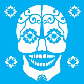 1177---10x10-Simples---Caveira-Mexicana
