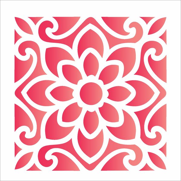 1735---14x14-Simples---Ladrilho-Flor