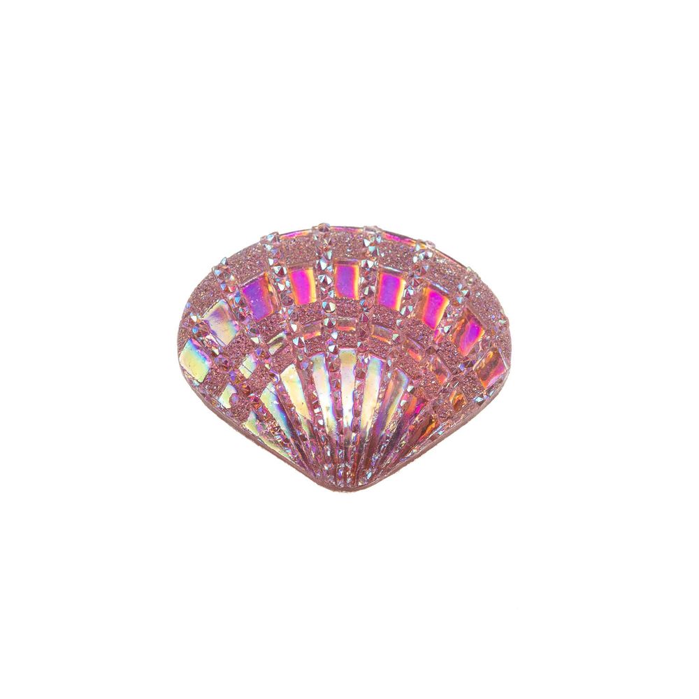 Aplique Concha Rosa Em Acrílico - lojametallica