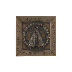APLIQUE-APARECIDA-QUADRADO-OURO-VELHO-ESCOVADO