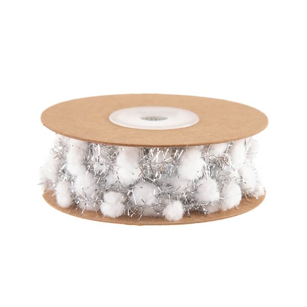 Cordao-Pom-Pom-Aramado-8mm-Branco---Prata-Rolo