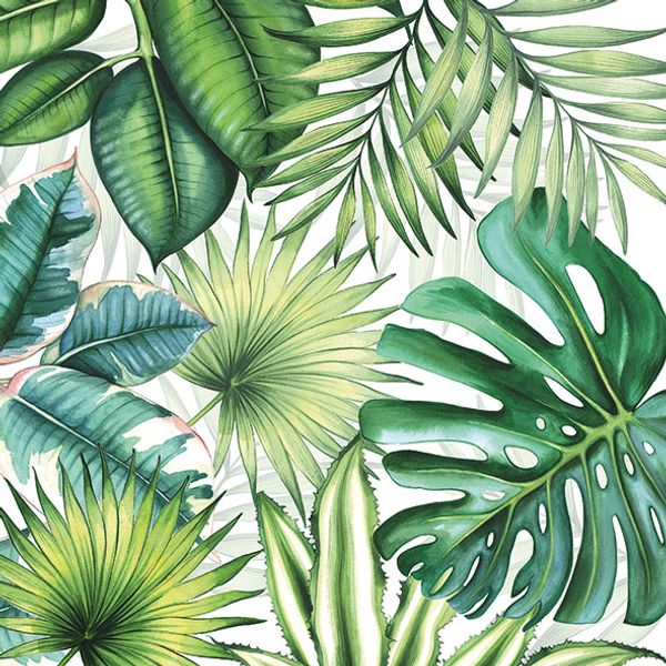 GUARDANAPOS-DECOUPAGE-33X33-TROPICAL-LEAVES-WHITE
