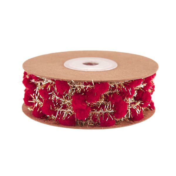 Cordao-Pom-Pom-Aramado-8mm-Vermelho---Ouro-Rolo