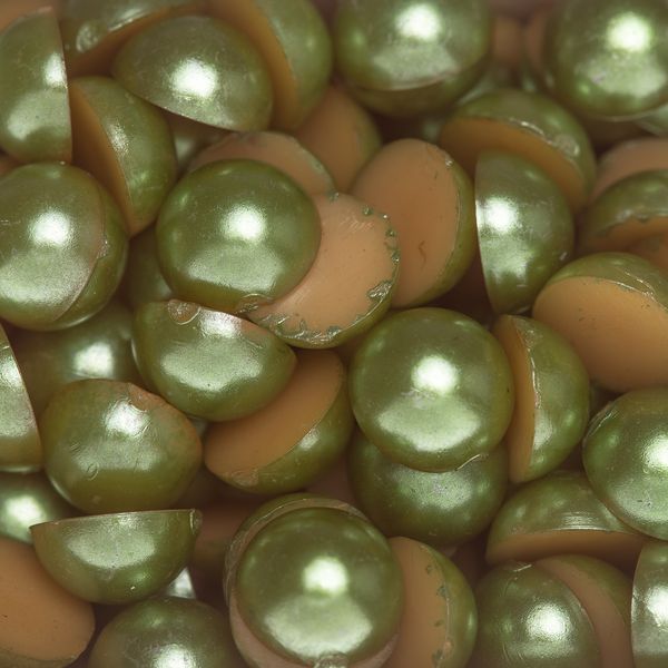 Meia-Perola--8-mm-Verde-Musgo-Brilho---Montinho